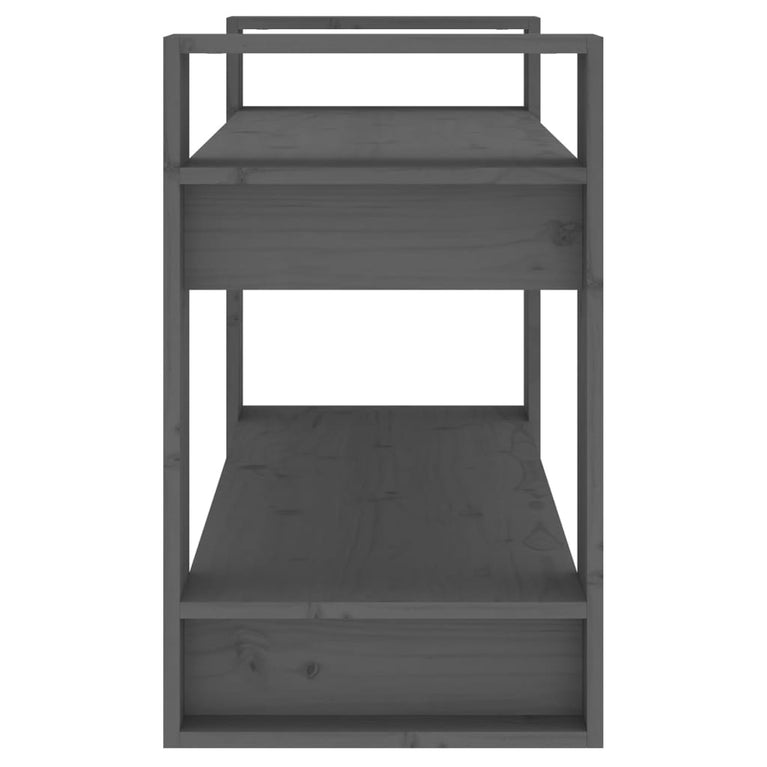 Boekenkast/kamerscherm 80x35x56,5 cm massief grenenhout grijs MeubelReus