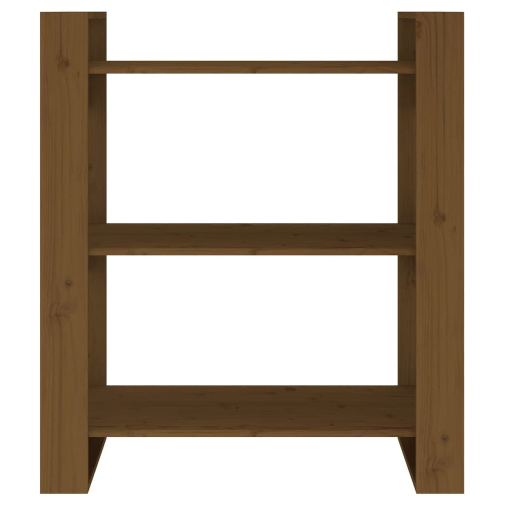 Boekenkast/kamerscherm 80x35x91 cm massief hout honingbruin MeubelReus