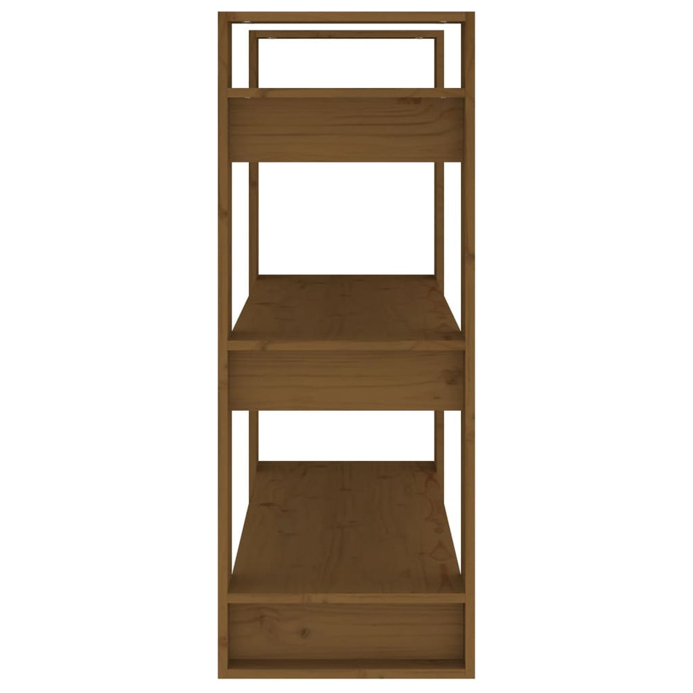 Boekenkast/kamerscherm 80x35x91 cm massief hout honingbruin MeubelReus