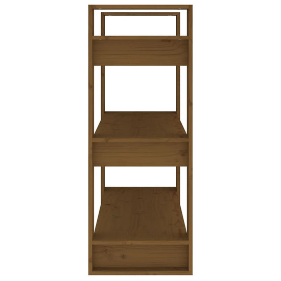 Boekenkast/kamerscherm 80x35x91 cm massief hout honingbruin MeubelReus