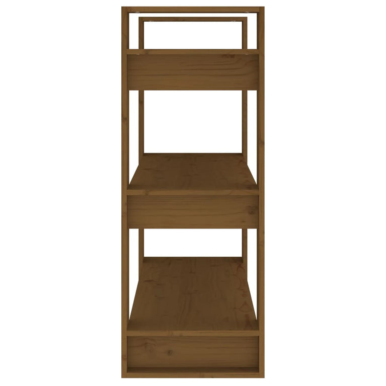 Boekenkast/kamerscherm 80x35x91 cm massief hout honingbruin MeubelReus