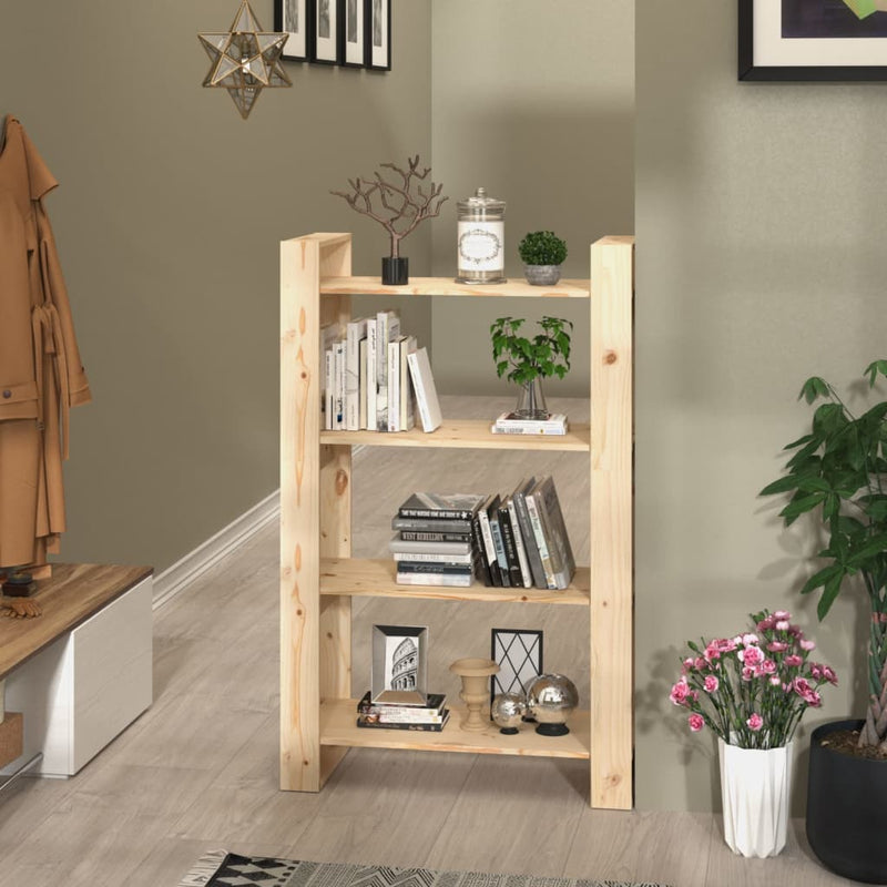 Boekenkast/kamerscherm 80x35x125 cm massief grenenhout MeubelReus