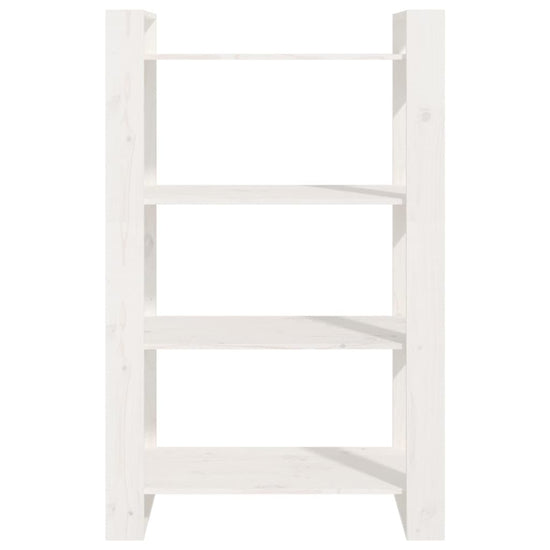 Boekenkast/kamerscherm 80x35x125 cm massief grenenhout wit MeubelReus
