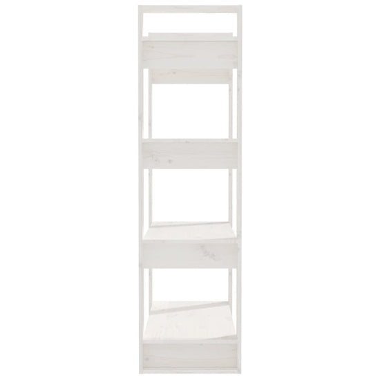 Boekenkast/kamerscherm 80x35x125 cm massief grenenhout wit MeubelReus