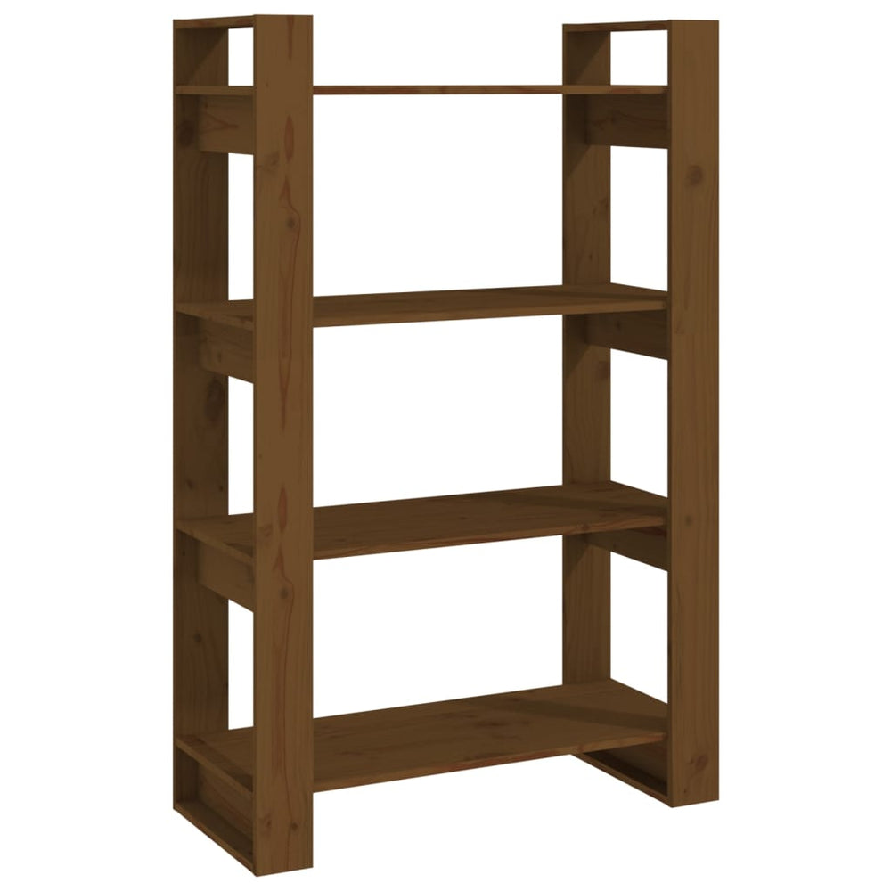 Boekenkast/kamerscherm 80x35x125 cm massief hout honingbruin MeubelReus