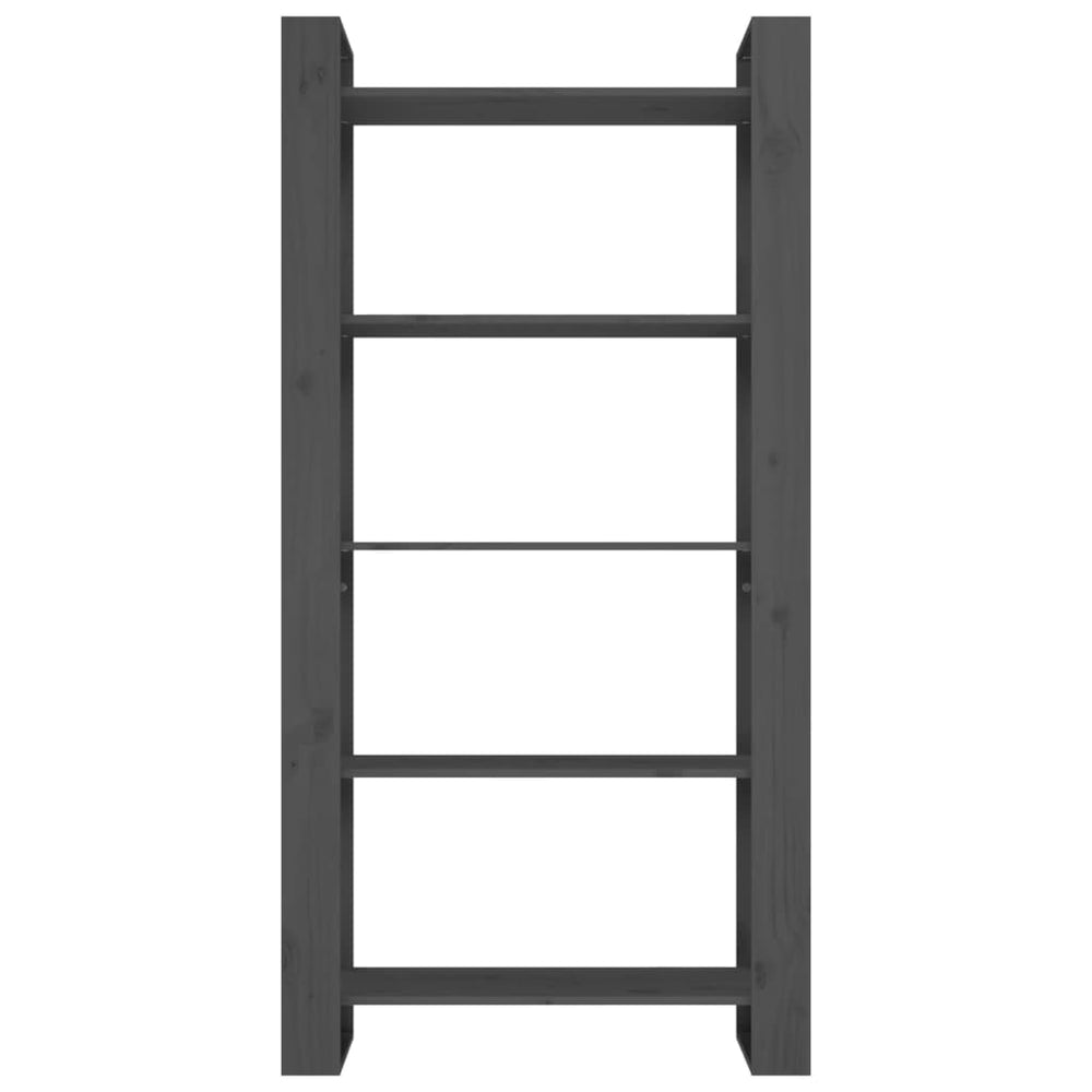 Boekenkast/kamerscherm 80x35x160 cm massief hout grijs MeubelReus