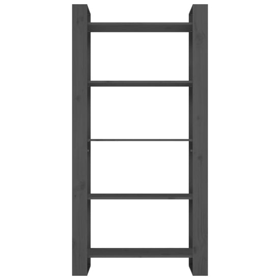Boekenkast/kamerscherm 80x35x160 cm massief hout grijs MeubelReus
