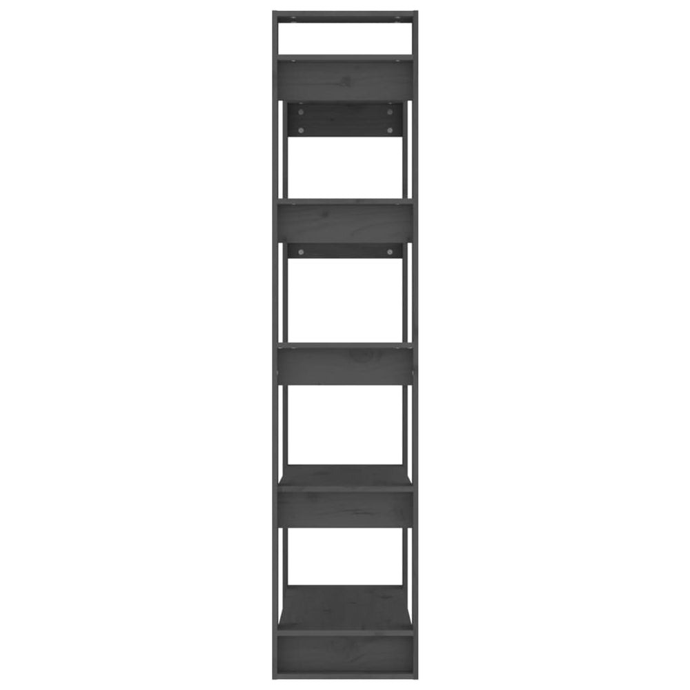 Boekenkast/kamerscherm 80x35x160 cm massief hout grijs MeubelReus