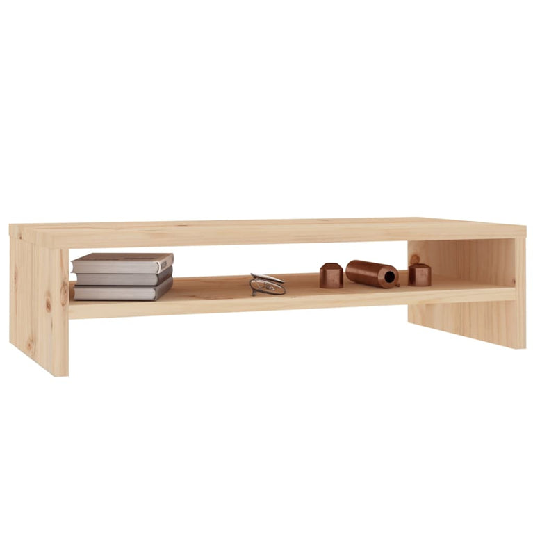 Monitorstandaard 50x24x13 cm massief grenenhout MeubelReus