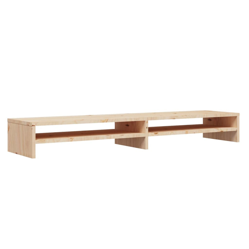 Monitorstandaard 100x24x13 cm massief grenenhout MeubelReus