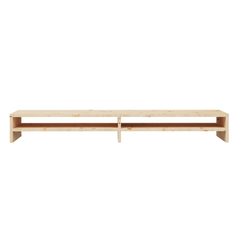 Monitorstandaard 100x24x13 cm massief grenenhout MeubelReus