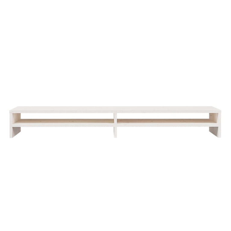 Monitorstandaard 100x24x13 cm massief grenenhout wit MeubelReus