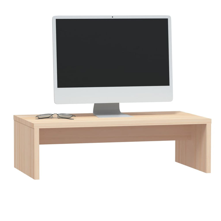 Monitorstandaard 50x27x15 cm massief grenenhout MeubelReus