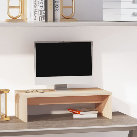 Monitorstandaard 50x27x15 cm massief grenenhout MeubelReus