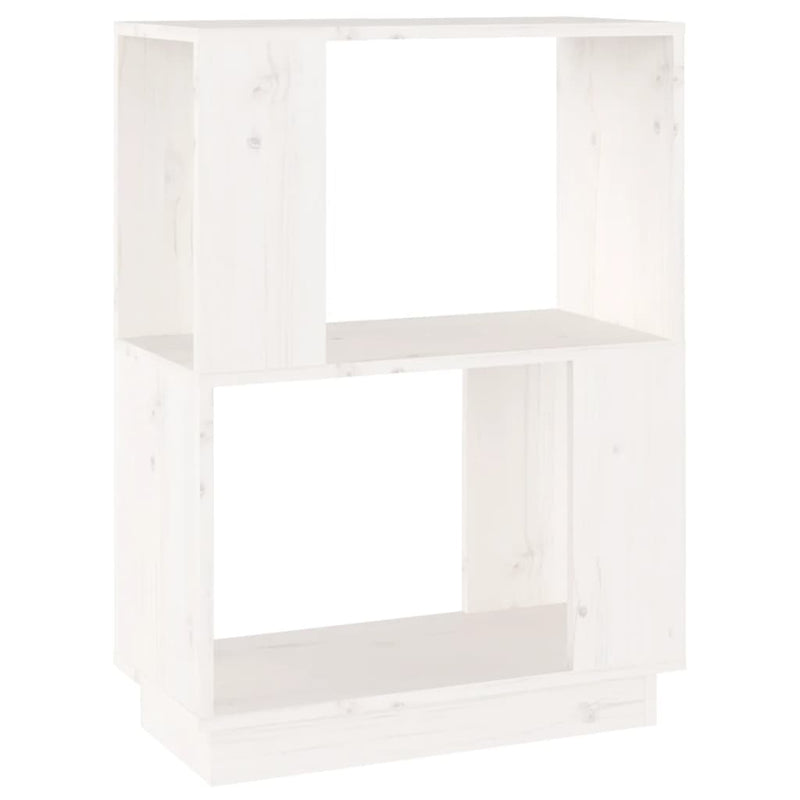 Boekenkast/kamerscherm 51x25x70 cm massief grenenhout wit