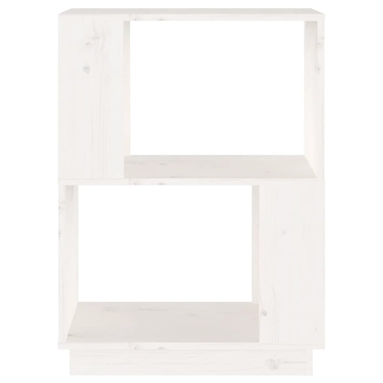 Boekenkast/kamerscherm 51x25x70 cm massief grenenhout wit
