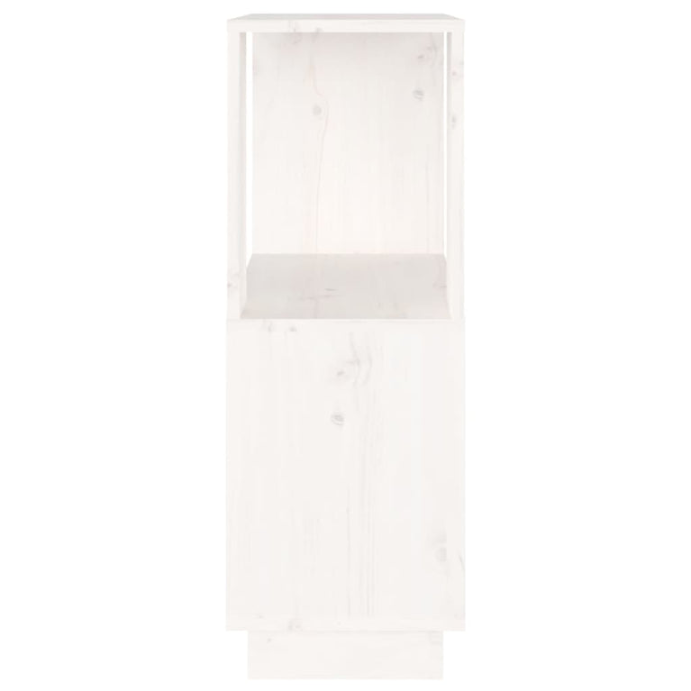 Boekenkast/kamerscherm 51x25x70 cm massief grenenhout wit