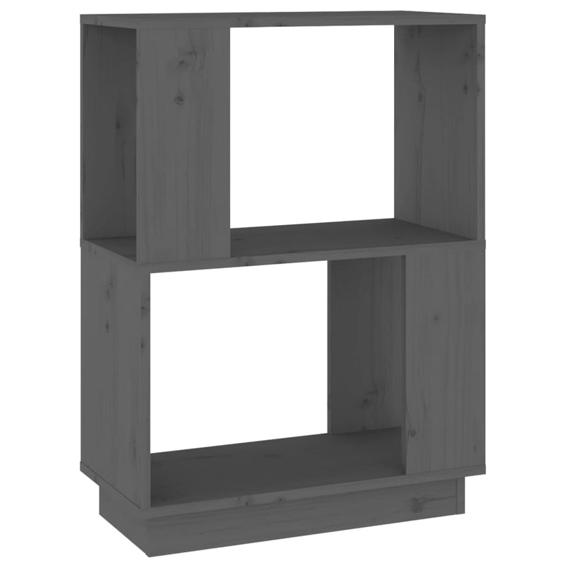 Boekenkast/kamerscherm 51x25x70 cm massief grenenhout grijs MeubelReus