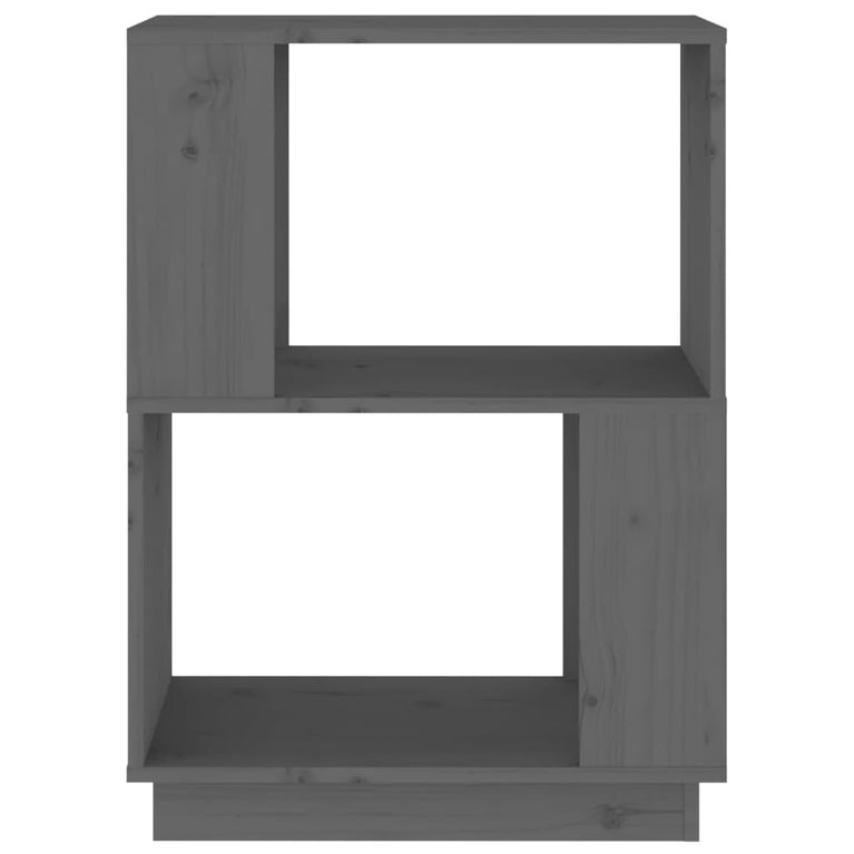 Boekenkast/kamerscherm 51x25x70 cm massief grenenhout grijs MeubelReus