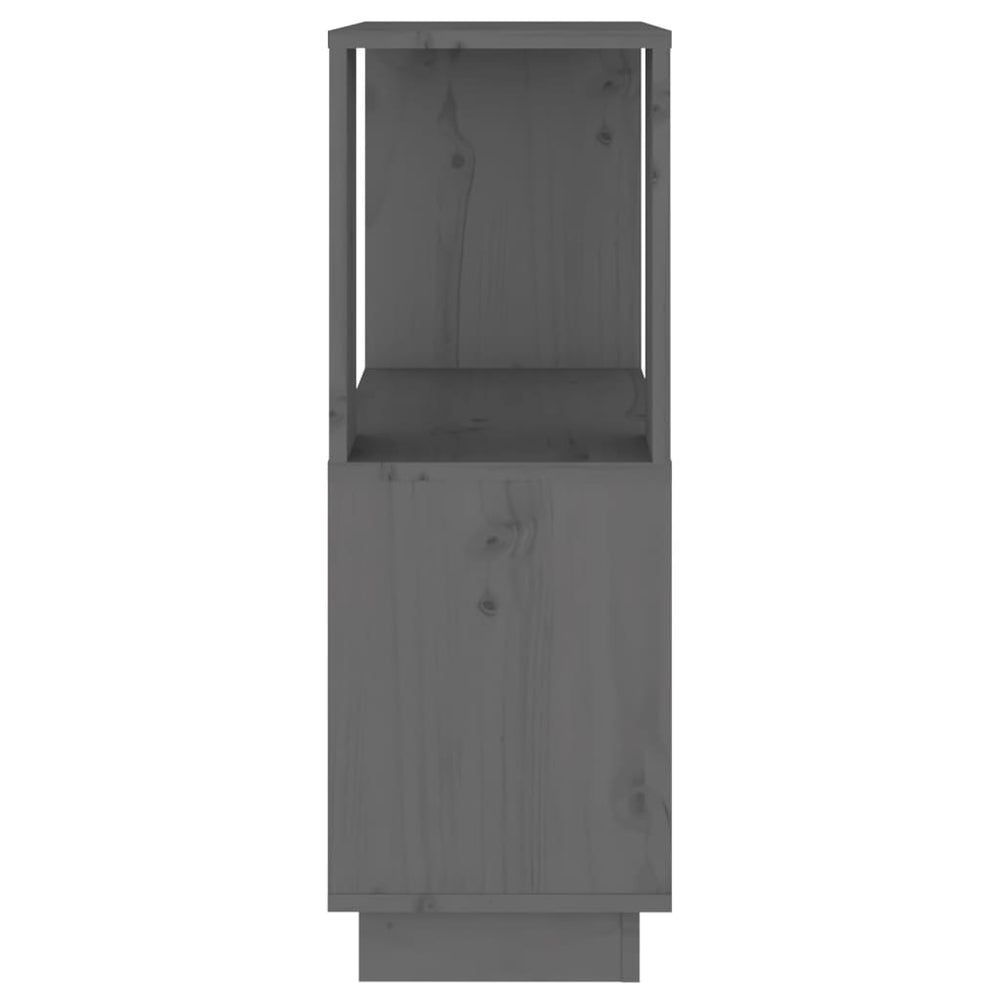 Boekenkast/kamerscherm 51x25x70 cm massief grenenhout grijs MeubelReus