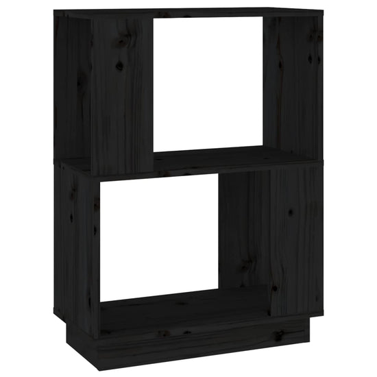 Boekenkast/kamerscherm 51x25x70 cm massief grenenhout zwart MeubelReus