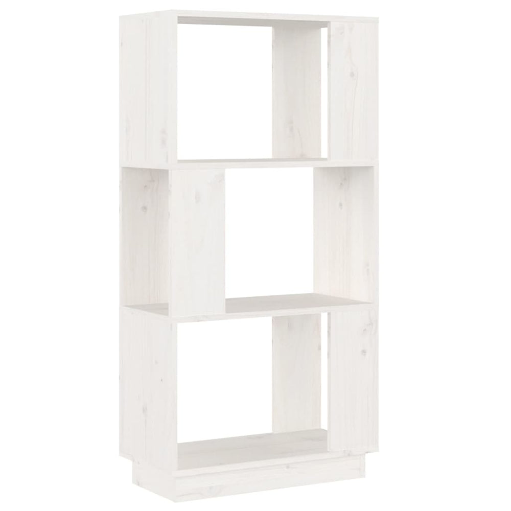 Boekenkast/kamerscherm 51x25x101 cm massief grenenhout wit MeubelReus