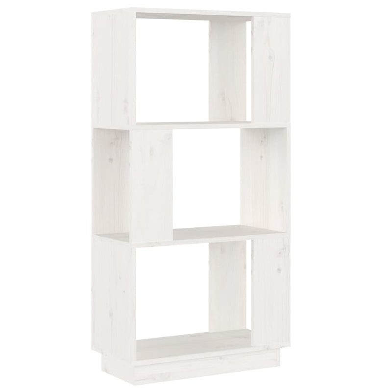 Boekenkast/kamerscherm 51x25x101 cm massief grenenhout wit MeubelReus