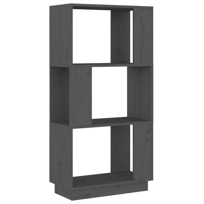 Boekenkast/kamerscherm 51x25x101 cm massief grenenhout grijs MeubelReus