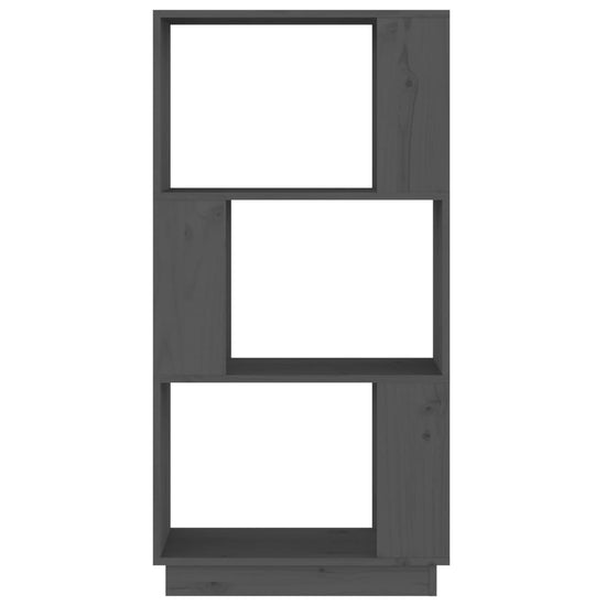 Boekenkast/kamerscherm 51x25x101 cm massief grenenhout grijs MeubelReus