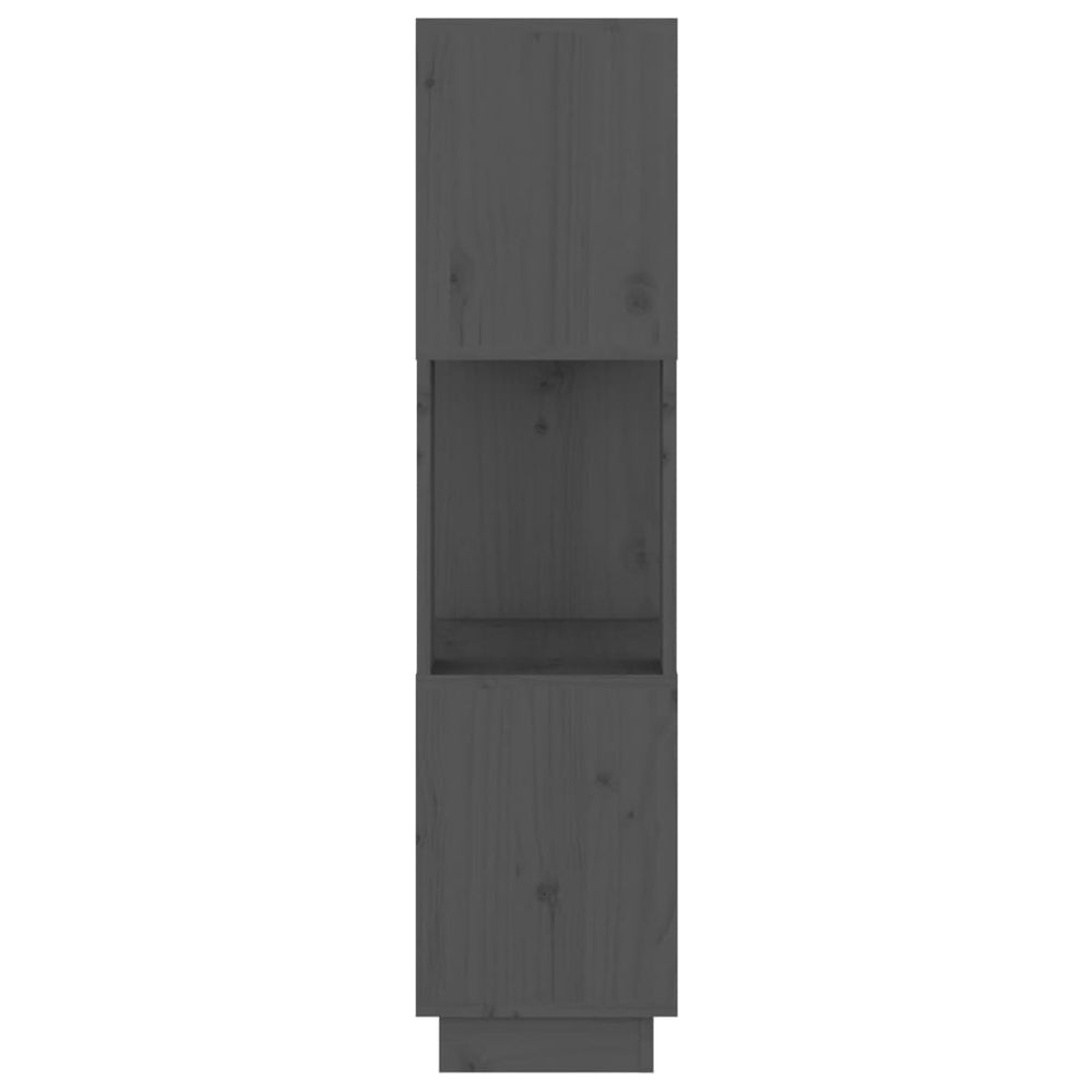 Boekenkast/kamerscherm 51x25x101 cm massief grenenhout grijs MeubelReus