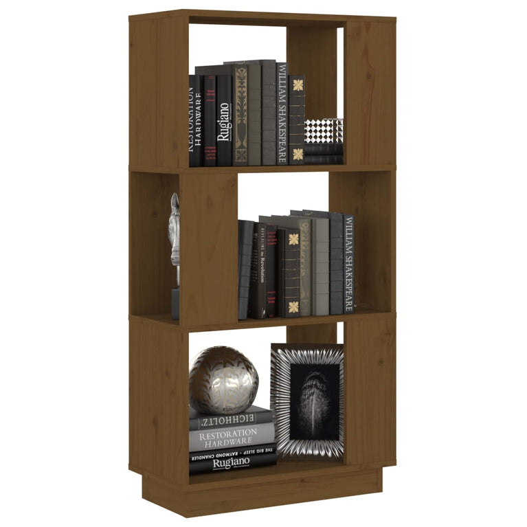 Boekenkast/kamerscherm 51x25x101 cm grenenhout honingbruin MeubelReus