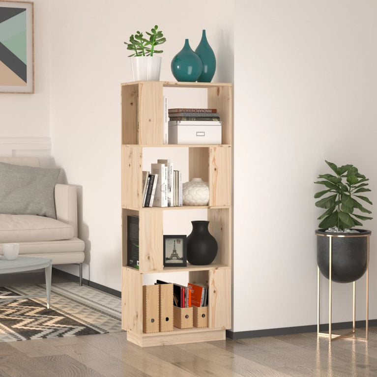 Boekenkast/kamerscherm 51x25x132 cm massief grenenhout MeubelReus