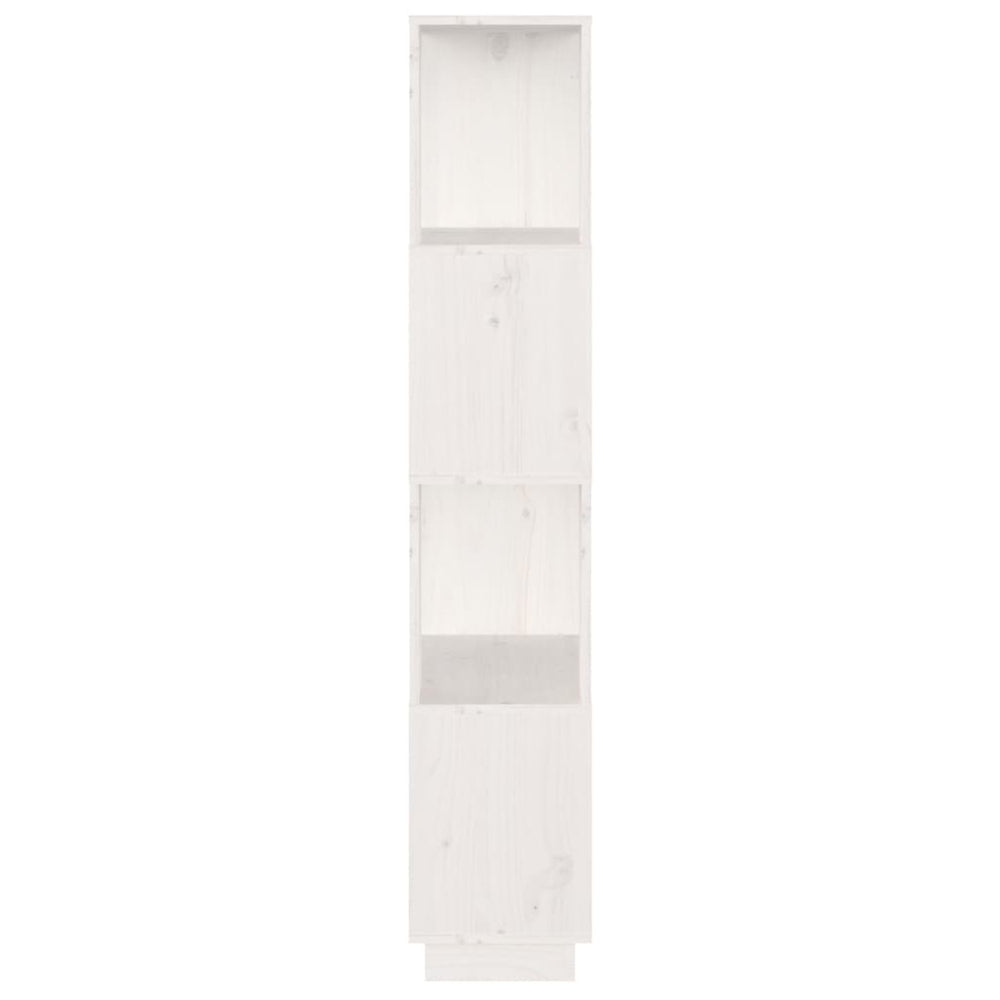 Boekenkast/kamerscherm 51x25x132 cm massief grenenhout wit MeubelReus