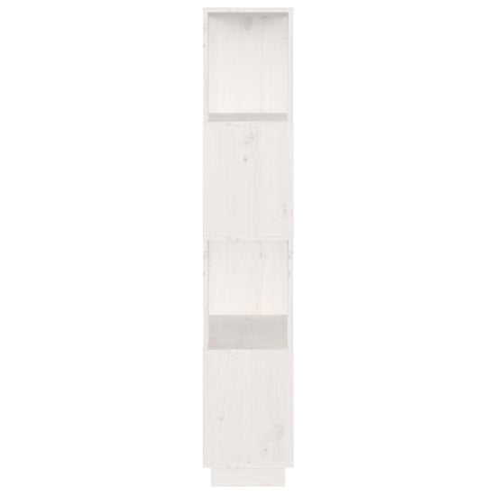 Boekenkast/kamerscherm 51x25x132 cm massief grenenhout wit MeubelReus