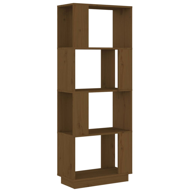 Boekenkast/kamerscherm 51x25x132 cm grenenhout honingbruin MeubelReus