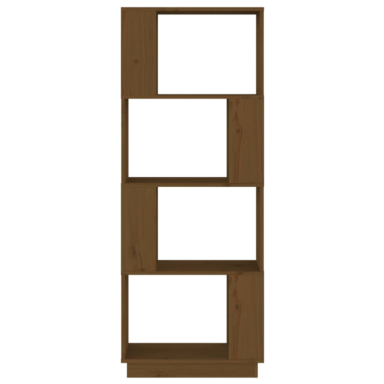Boekenkast/kamerscherm 51x25x132 cm grenenhout honingbruin MeubelReus