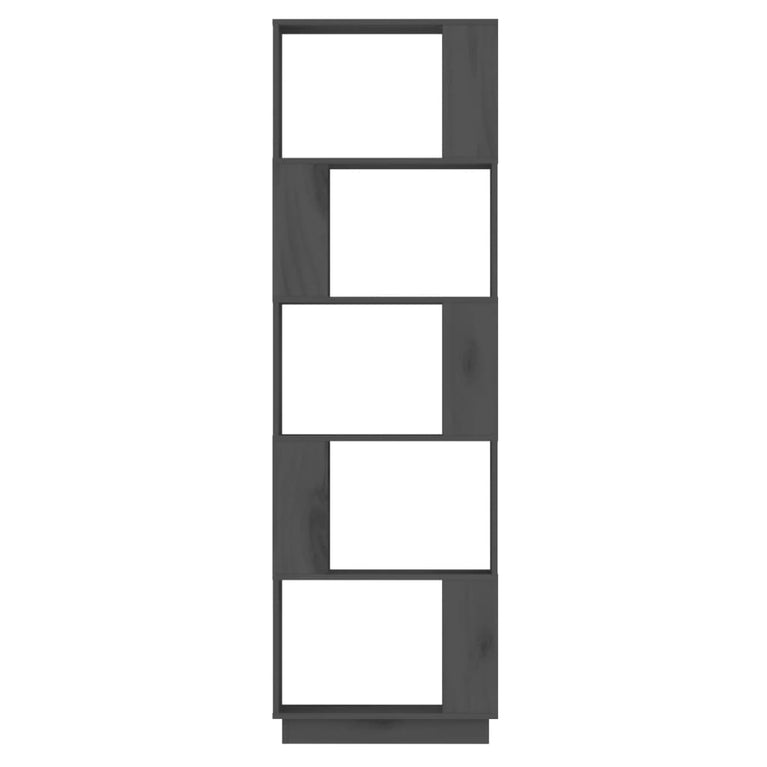 Boekenkast/kamerscherm 51x25x163,5 cm massief grenenhout grijs MeubelReus