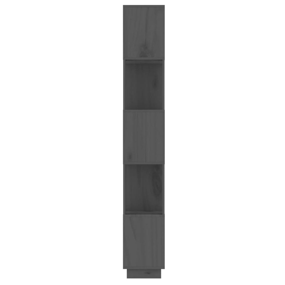 Boekenkast/kamerscherm 51x25x163,5 cm massief grenenhout grijs MeubelReus