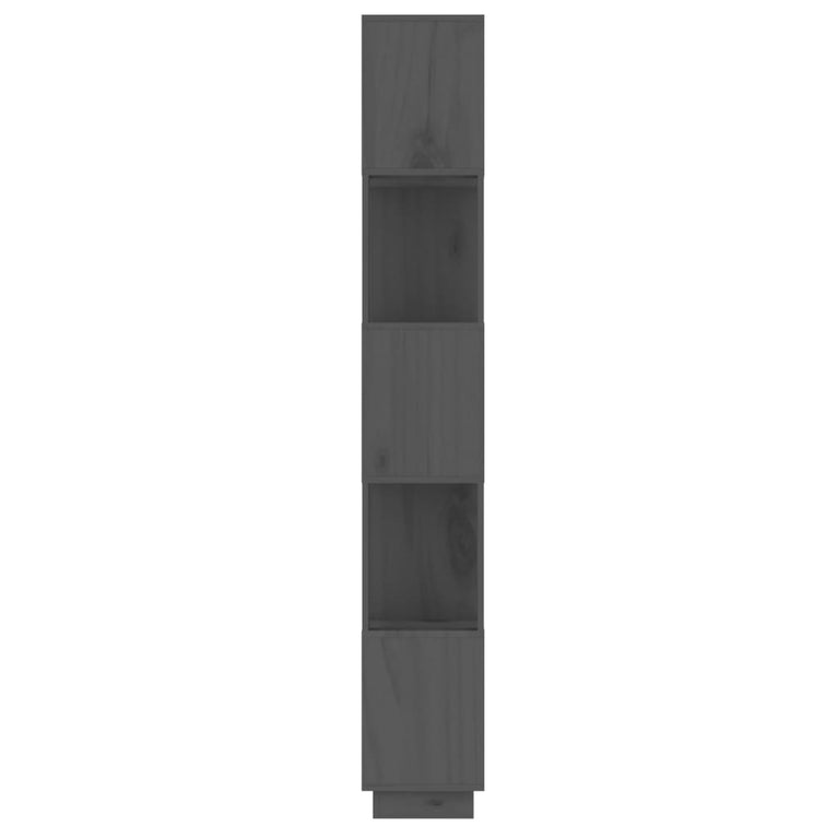 Boekenkast/kamerscherm 51x25x163,5 cm massief grenenhout grijs MeubelReus