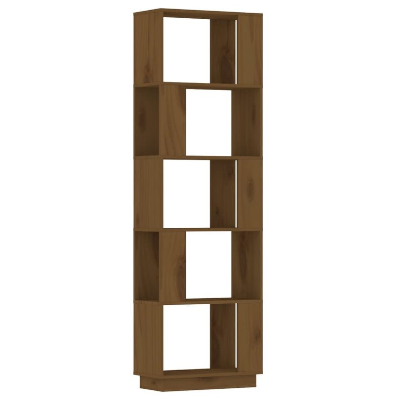 Boekenkast/kamerscherm 51x25x163,5 cm grenenhout honingbruin MeubelReus