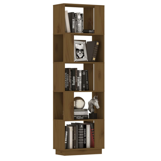 Boekenkast/kamerscherm 51x25x163,5 cm grenenhout honingbruin MeubelReus