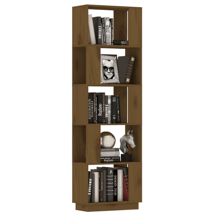 Boekenkast/kamerscherm 51x25x163,5 cm grenenhout honingbruin MeubelReus