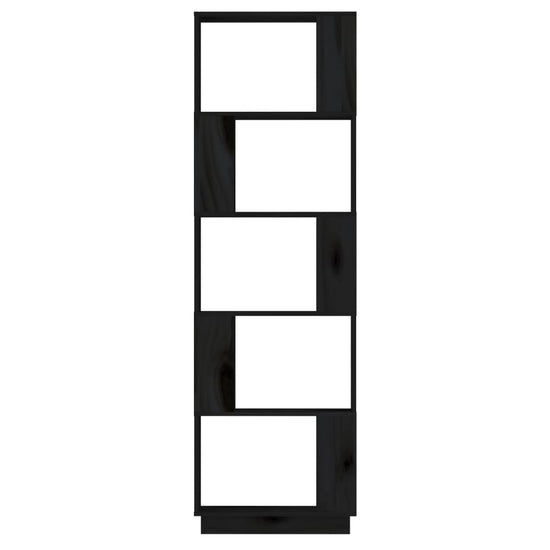 Boekenkast/kamerscherm 51x25x163,5 cm massief grenenhout zwart MeubelReus