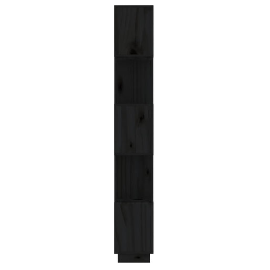 Boekenkast/kamerscherm 51x25x163,5 cm massief grenenhout zwart MeubelReus