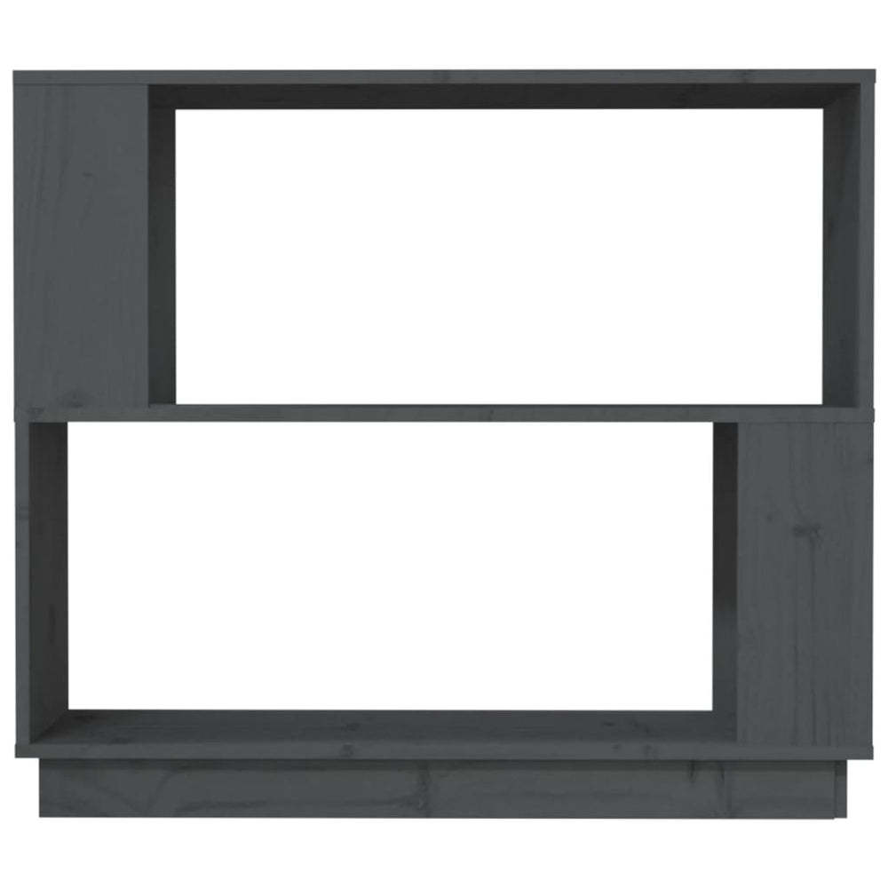 Boekenkast/kamerscherm 80x25x70 cm massief grenenhout grijs MeubelReus