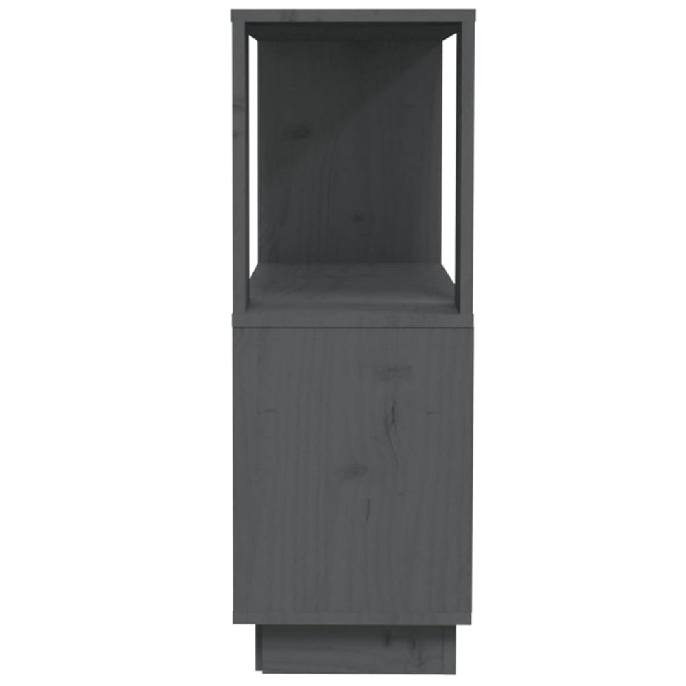 Boekenkast/kamerscherm 80x25x70 cm massief grenenhout grijs MeubelReus