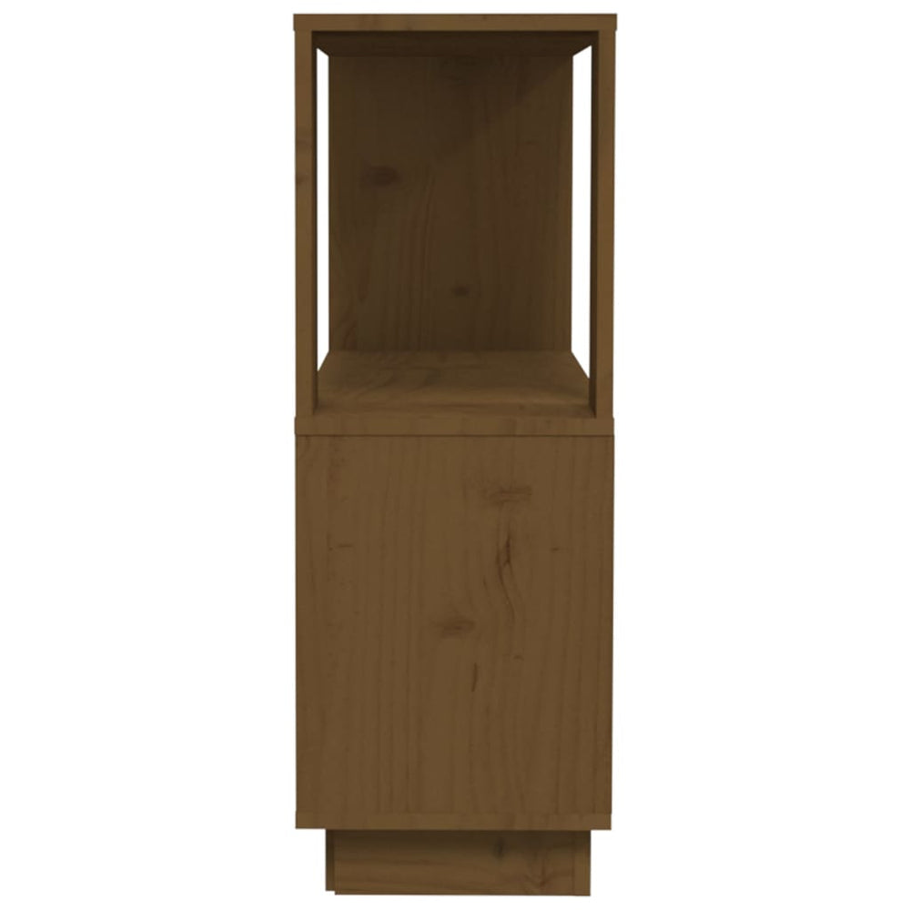Boekenkast/kamerscherm 80x25x70 cm massief hout honingbruin MeubelReus