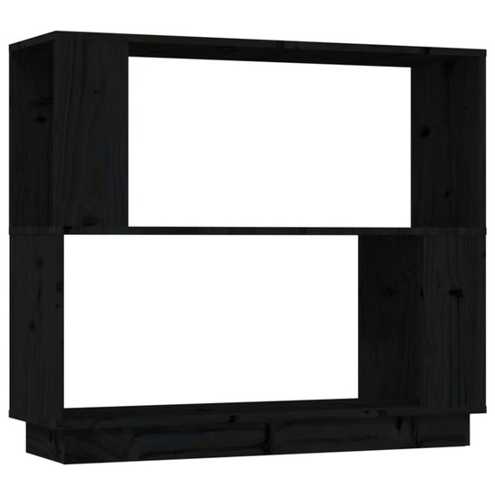 Boekenkast/kamerscherm 80x25x70 cm massief grenenhout zwart MeubelReus