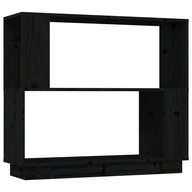 Boekenkast/kamerscherm 80x25x70 cm massief grenenhout zwart MeubelReus