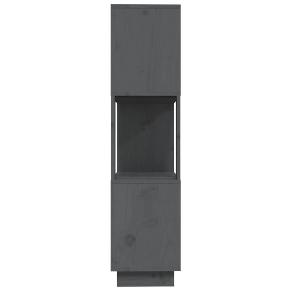 Boekenkast/kamerscherm 80x25x101 cm massief grenenhout grijs MeubelReus